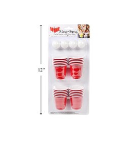 Mini Beer Pong Party Game, 4 balls, 20 (2oz)