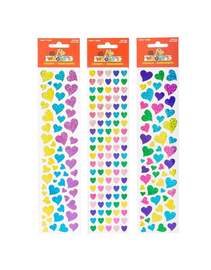 Woody's Stickers, Hearts 3 styles