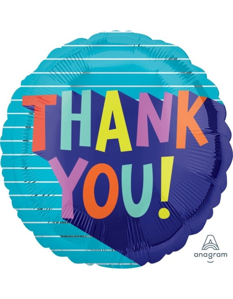 Thank You Fun Type 18" Mylar Balloon