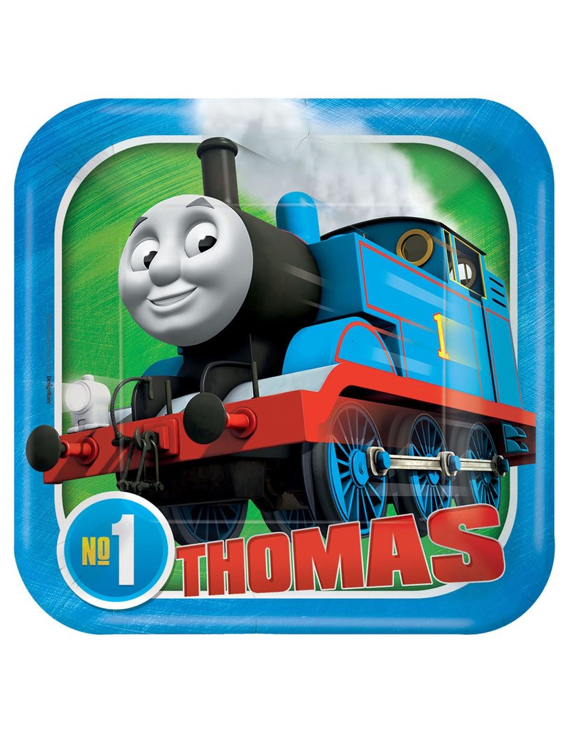 Thomas All Aboard Square Plates, 7" (8)