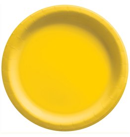 6 3/4" Round Paper Plates, Mid Ct. - Yellow Sunshine (20)