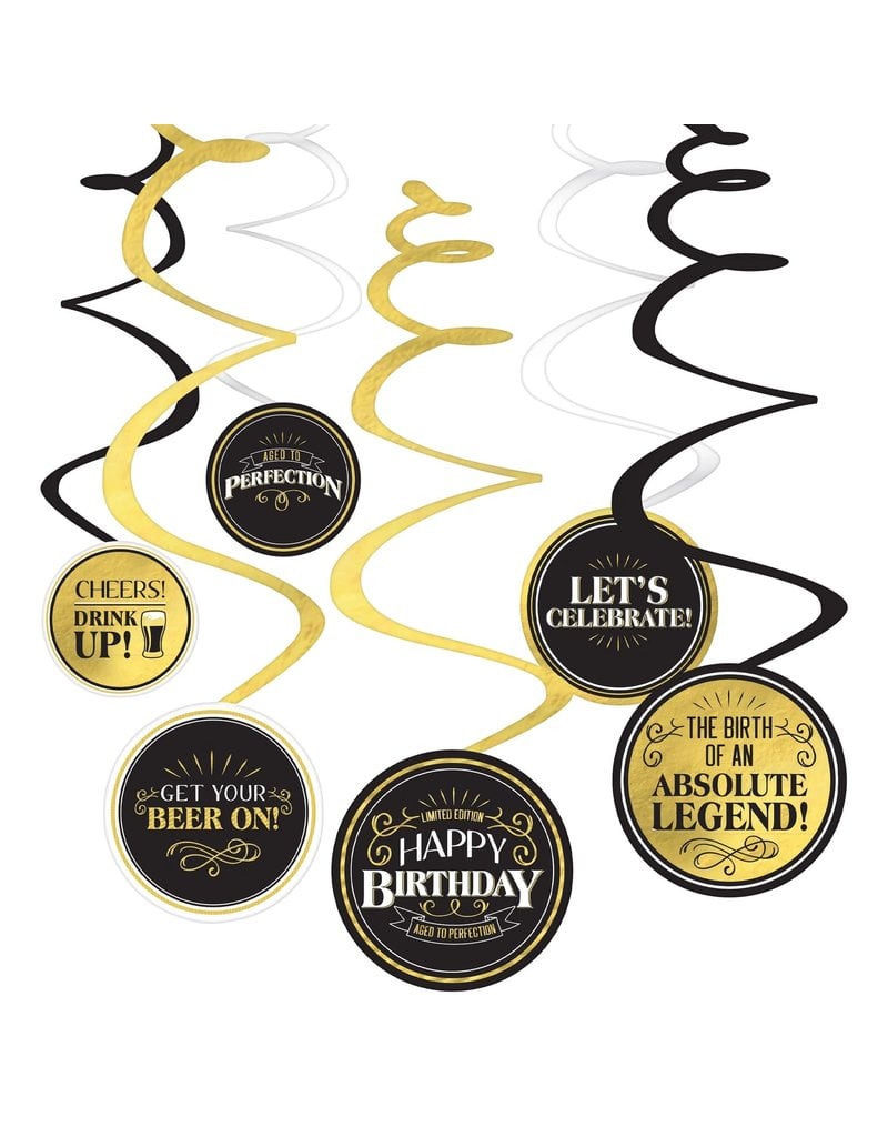 Better with Age Birthday Spiral Decoration Value Pack (12)