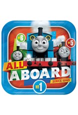 Thomas All Aboard Square Plates, 9" (8)
