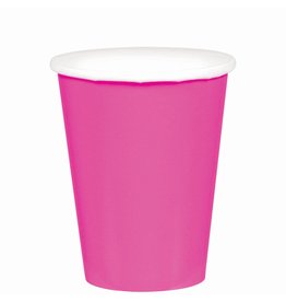 9 oz. Paper Cups, Mid Ct. - Bright Pink (20)