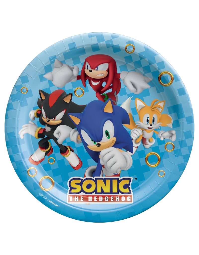 Sonic 9" Round Plates (8)