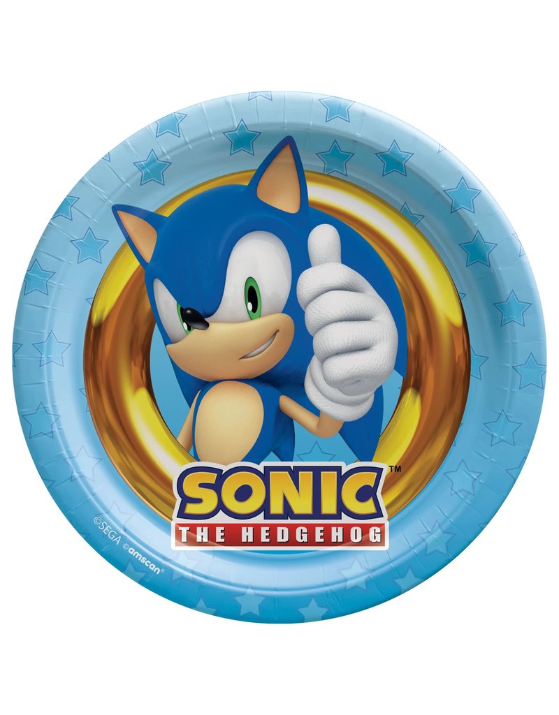 Sonic 7" Round Plates (8)