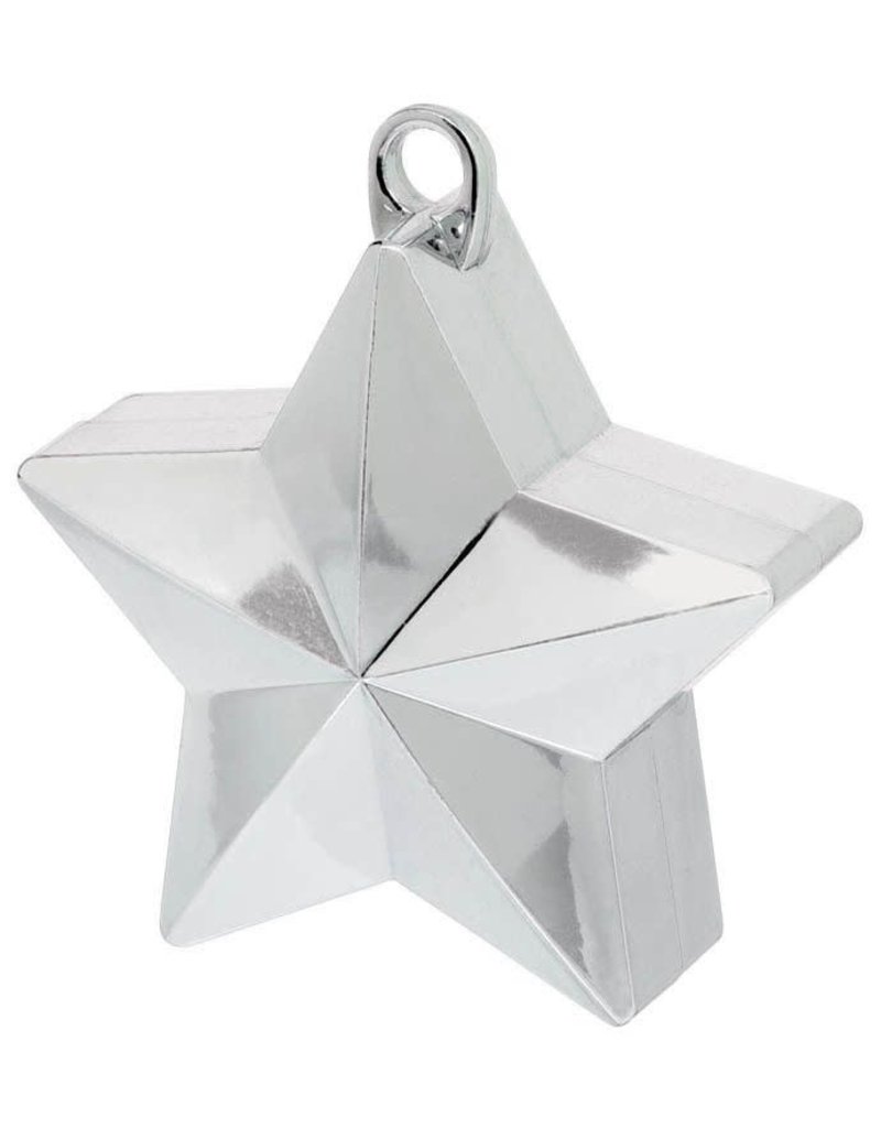Silver Star Electroplated Balloon Weight