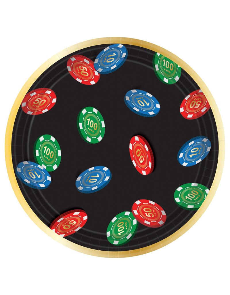 Roll The Dice Round Plates, 7" (8)