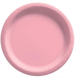6 3/4" Round Paper Plates, Mid Ct. - New Pink (20)