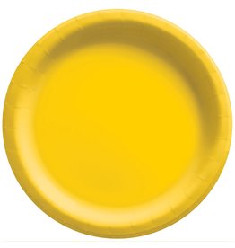 8 1/2" Round Paper Plates, Mid Ct. - Yellow Sunshine (20)