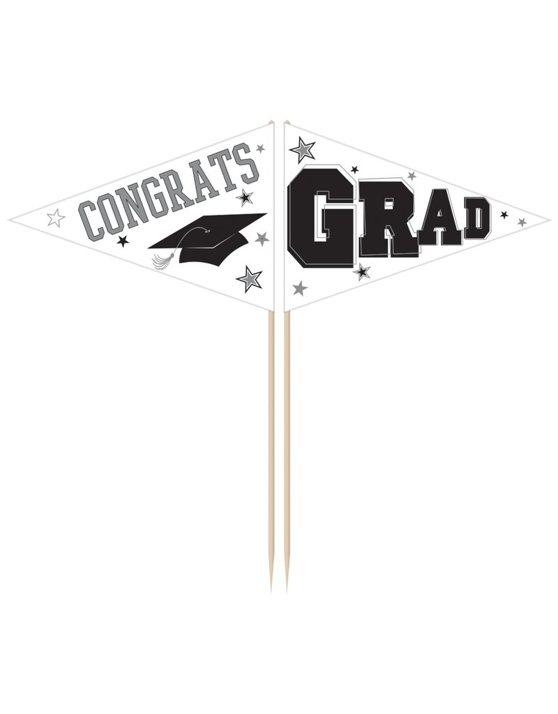 Grad Party Picks - White 2 1/2" - 3" (36)