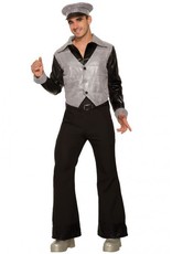 Men's Silver Fox Shirt with Attached Vest Standard Costume