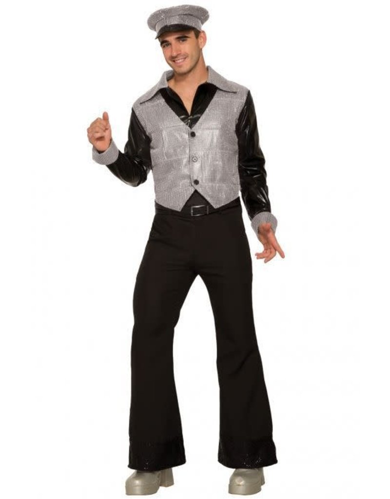 Men's Silver Fox Shirt with Attached Vest Standard Costume