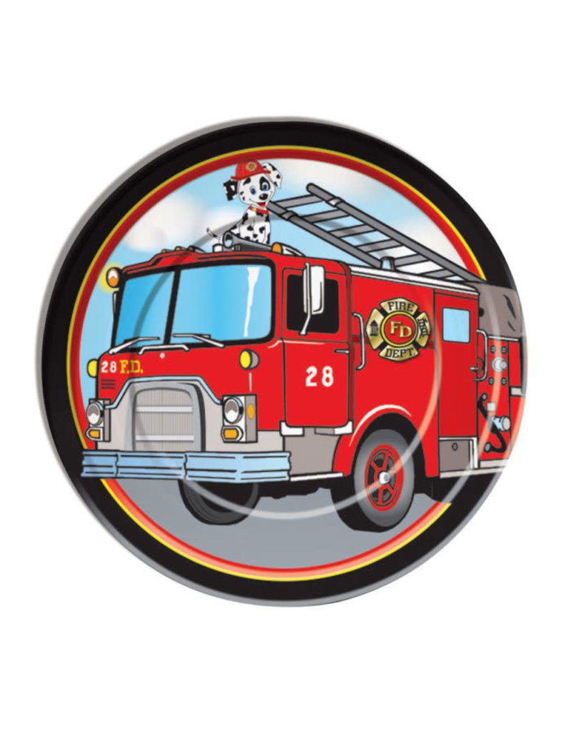 Firefighter 9" Paper Plate (8)