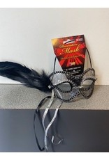 Venetian Mesh Black and Silver Eye Mask