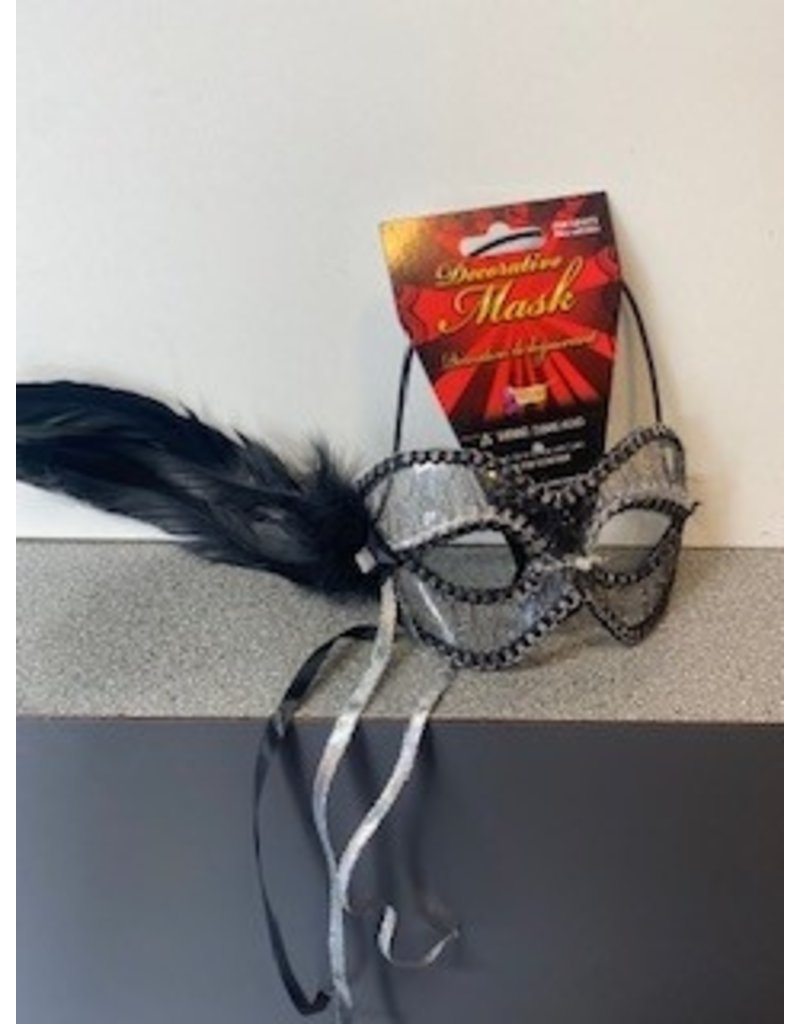 Venetian Mesh Black and Silver Eye Mask
