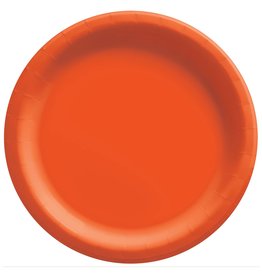 6 3/4" Round Paper Plates, Mid Ct. - Orange Peel (20)