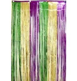 Gold/Purple/Green Metallic Door Curtain 3' x 8'