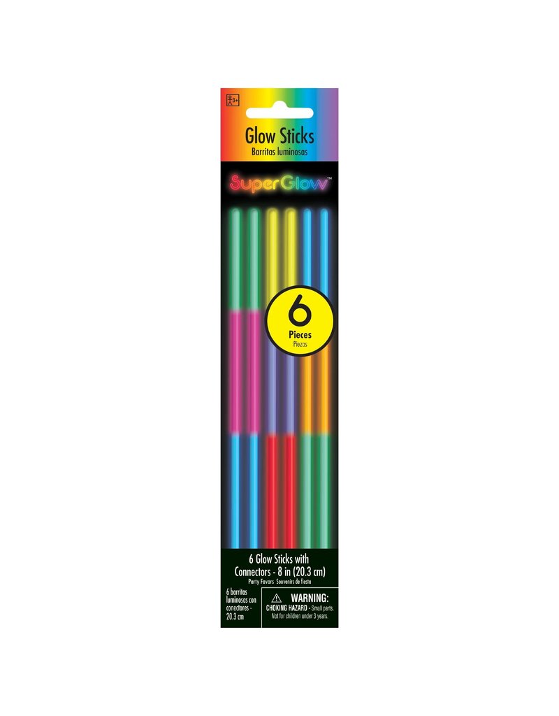 8" Glow Stick - Tri Color (6)