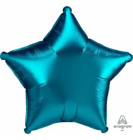 Aqua Satin Luxe Star 19" Mylar Balloon