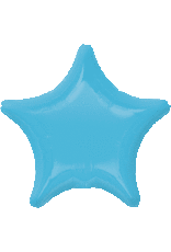 Caribbean Blue Star 19" Mylar Balloon