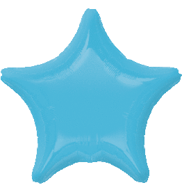 Caribbean Blue Star 19" Mylar Balloon