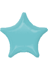 Robin Egg Blue Star 19" Mylar Balloon
