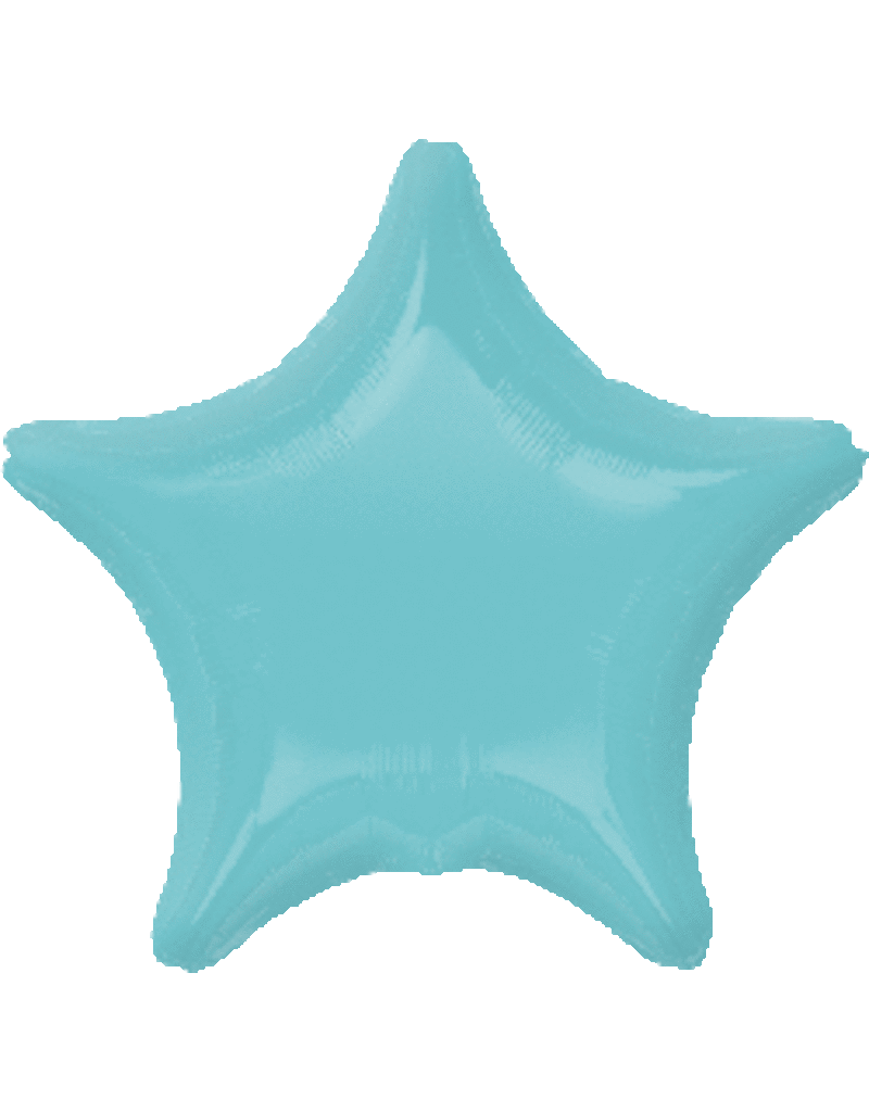 Robin Egg Blue Star 19" Mylar Balloon