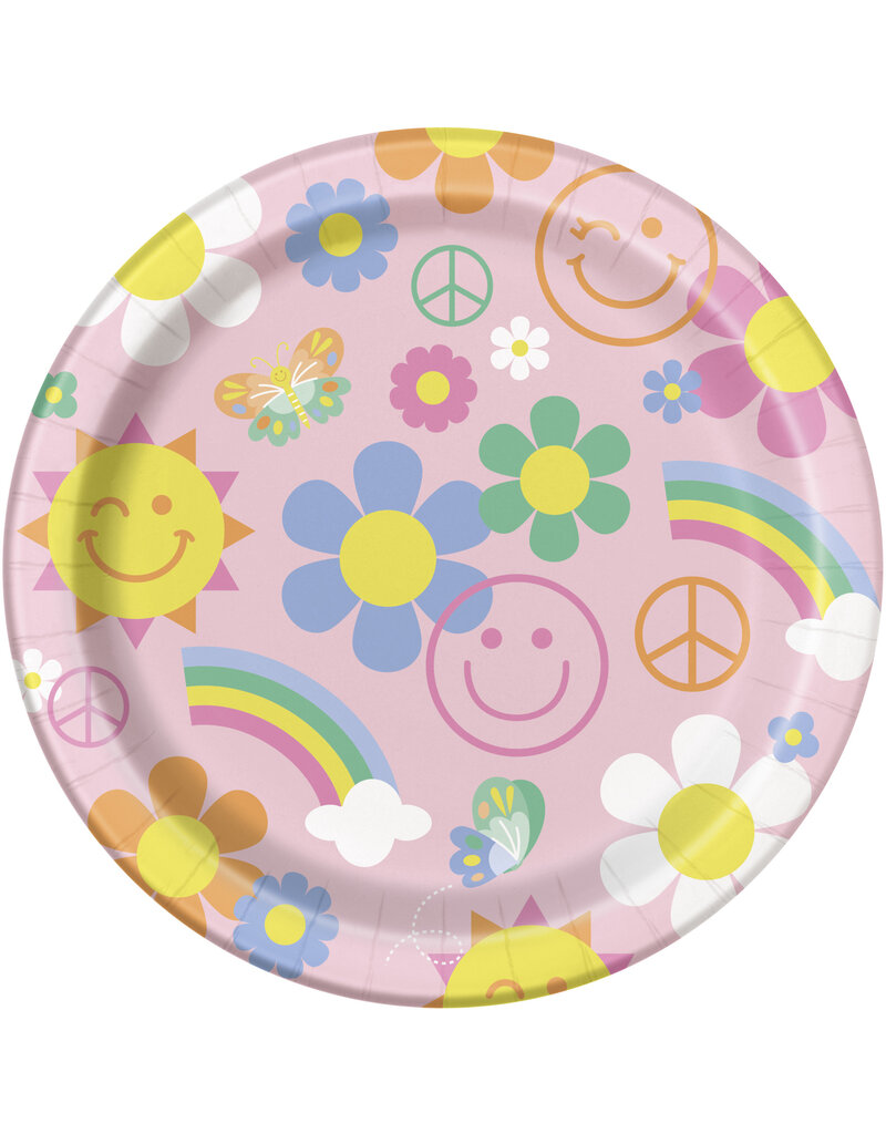 Groovy Birthday 9" Paper Plate (8)