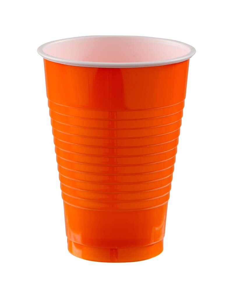 Orange Peel 12 oz. Plastic Cups - (20)