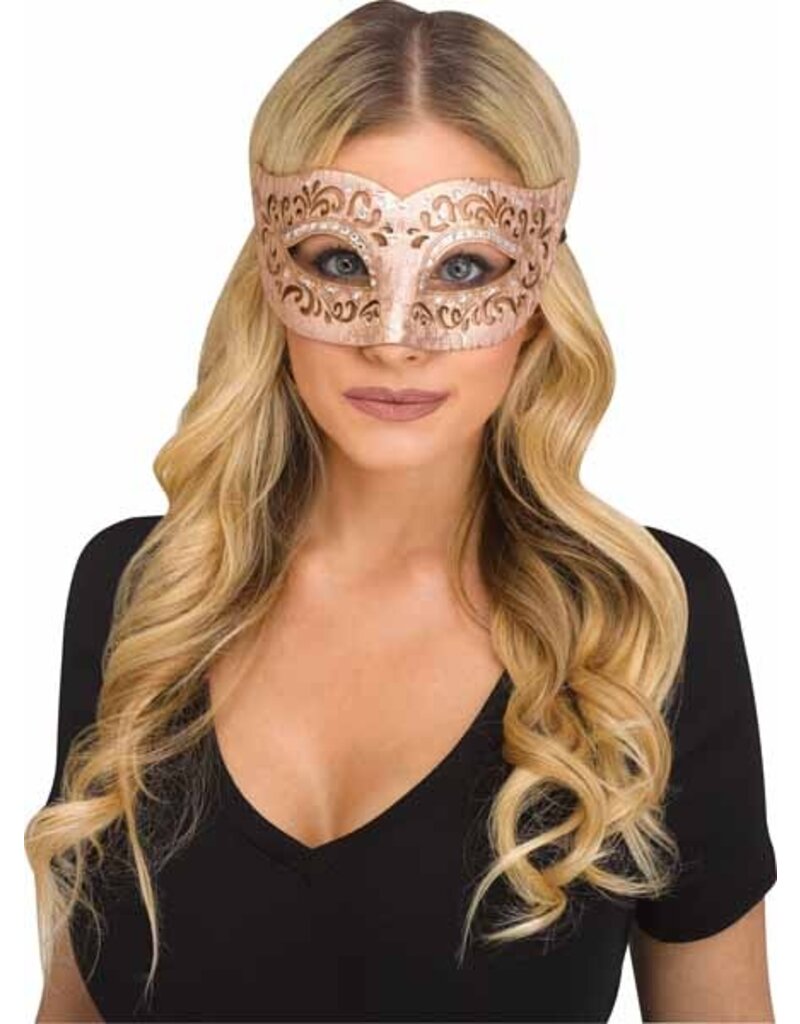 Rose Gold Fantasy Laser Look Mask