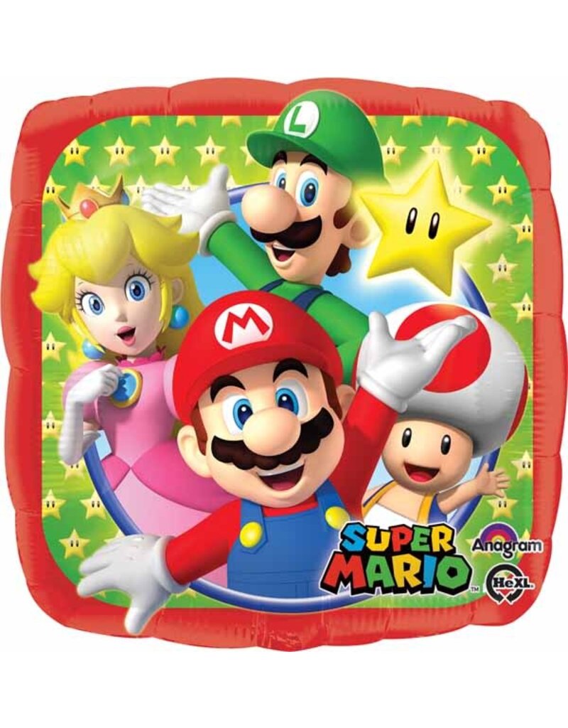 Mario Bros 18" Mylar Balloon