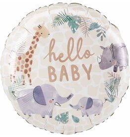 Soft Jungle Baby 18" Mylar Balloon