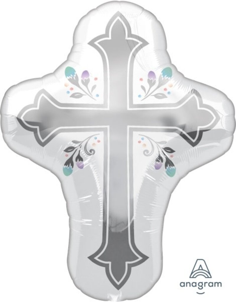 Holy Day Cross 28" Mylar Balloon