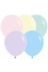 18" Pastel Matte Assortment Balloon (Without Helium)