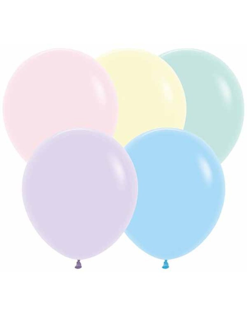 18" Pastel Matte Assortment Balloon (Without Helium)