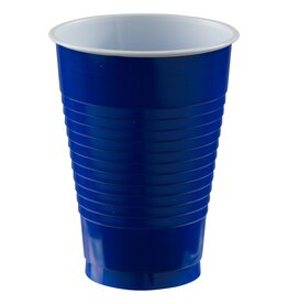 Bright Royal Blue 12 oz. Plastic Cups - (20)