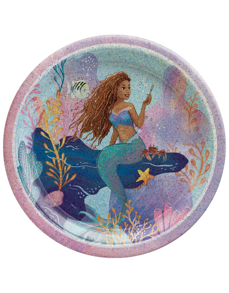 The Little Mermaid 9" Round Plates (8)