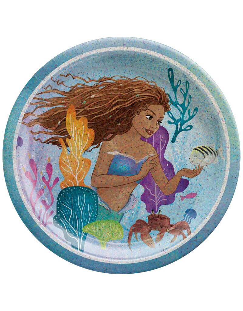 The Little Mermaid 7" Round Plates (8)