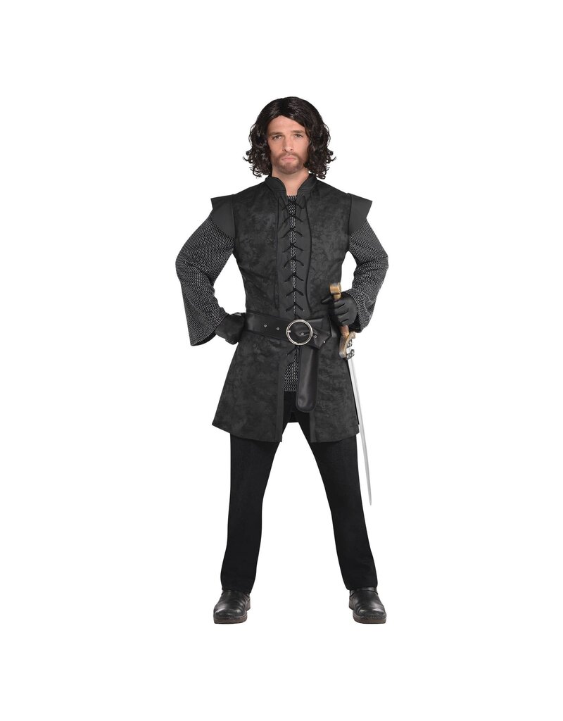 Men's Black Warrior Tunic - Adult Standard Costume  (Fits up to size 44)