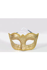 Gold Venetian Mask with Eyeglass Arms
