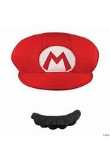 Super Mario Adult Hat & Mustache Kit