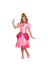 Girl's Princess Peach Costume Medium (7-8) Super Mario