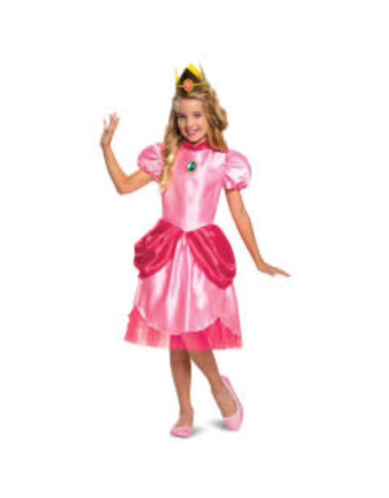 Girl's Princess Peach Costume Medium (7-8) Super Mario