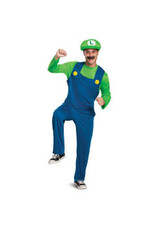 Men's Luigi Costume Large/XLarge (42-46) Super Mario