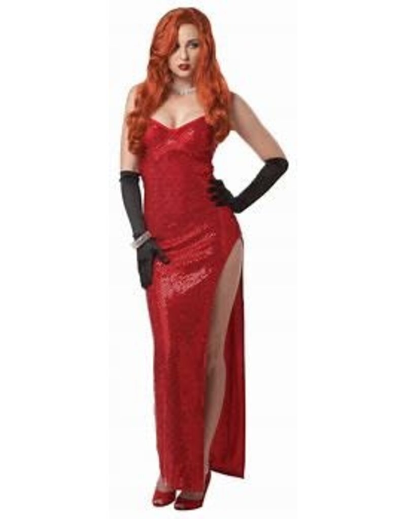 Women's Starlet Red Dress Large Costume (Jessica Rabbit)