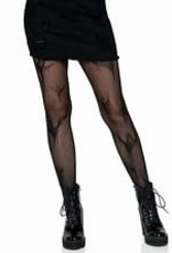 Black Spooky Ghost Fishnet Tights