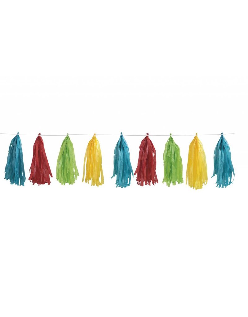 rainbow tassel garland