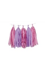 Pink and Purple Tassel Garland