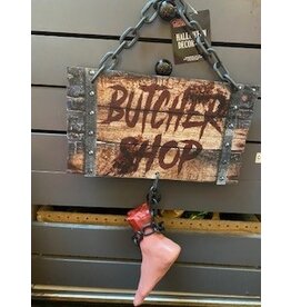 23.5" Butcher Shop Plaque with Foot